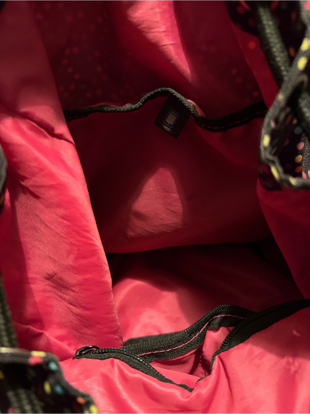 Polka Dot Drawstring Backpack - Picture 5 of 7